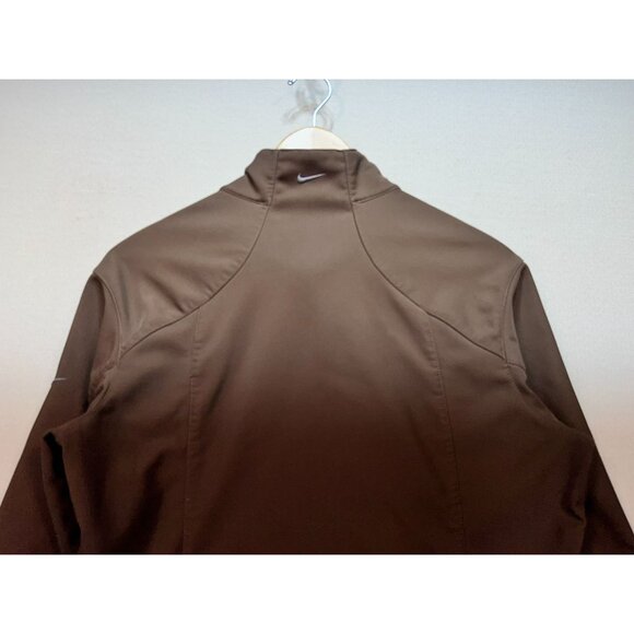 Nike Womens Windbreaker Jacket Size XL Brown Reversible Fleece Coxy Outdoors - Picture 9 of 10